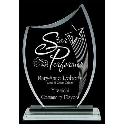 Munich award with Clear and Smoked Glass - 6-1/2" x 10"