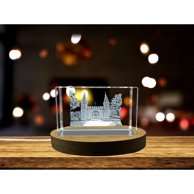Top Kapi Palace 3D Engraved Crystal Trophy - Ottoman Heritage Elegance