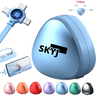 Retractable 3-In-1 Fast Charging Cable w/Phone Holder