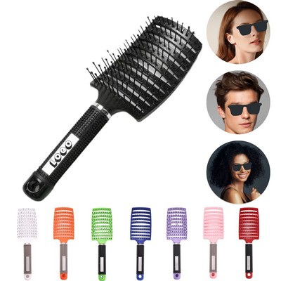 Fluffy Straight Hair Curved Vented Brush