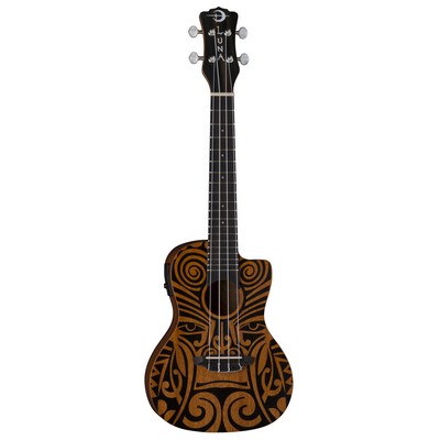 Luna Tribal Mahogany Concert Cutaway Acoustic Electric Ukulele