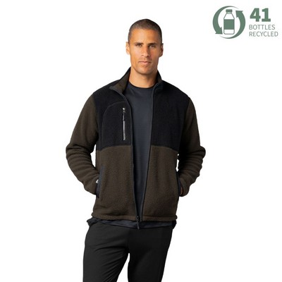 Storm Creek Men's Warm Up Colorblock Sherpa Fleece Jacket