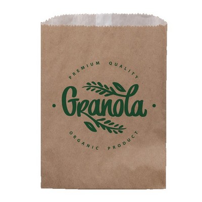 One Color Natural Food Safe Paper Bags (5.75" x 7.5")