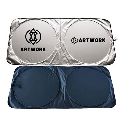 Polyester Foldable Car Windshield Sunshades
