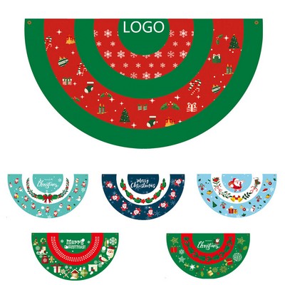 Scalloped Christmas Garden flag
