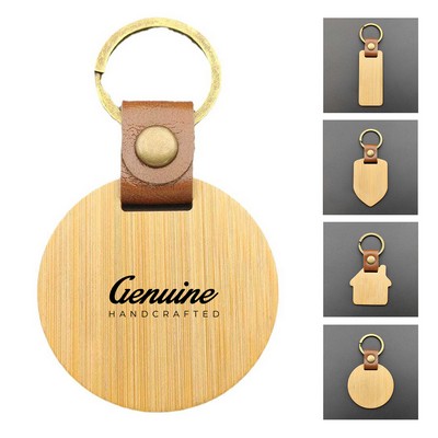 Premium Wood Keychain with Ring