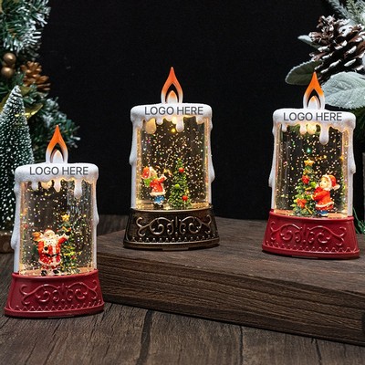 Christmas LED Water Candle Lantern Decorative Tabletop Light