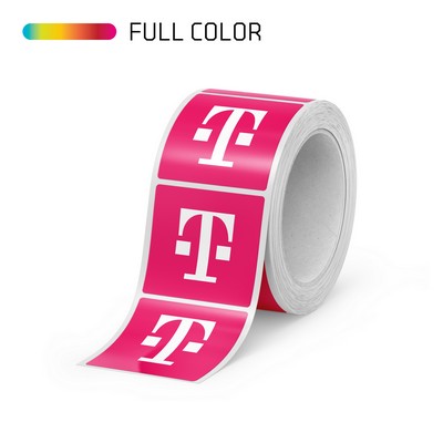 Full Color Square Roll Label - Up to 17.01-21.00 Square Inches