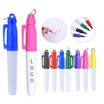 Golf Ball Marker Drawing Pens With Keychian