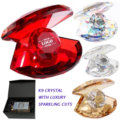 Luxury Shell Crystal Figurine Gift for Anniversary Wedding