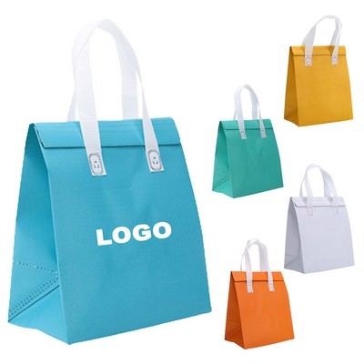 Non-Woven Insulated Aluminum Foil Delivery Bags Tote Lunch Bag