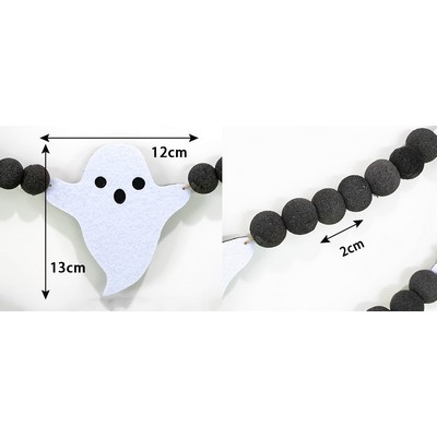 Halloween Ghost Sponge Ball Banner Decor
