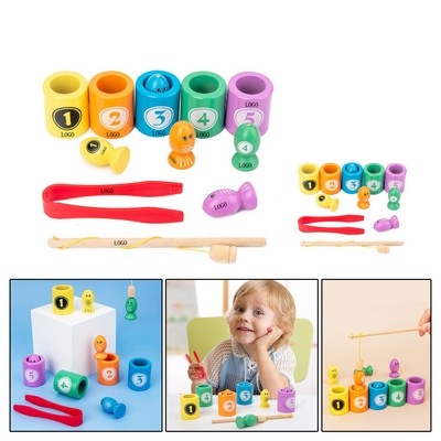 Wooden Magnetic Fishing Toy Set
