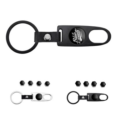 Car Tire Valve Stem Air Cap Keychain