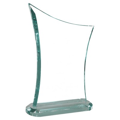 Aurora Curve Glass Award, 9.75"H