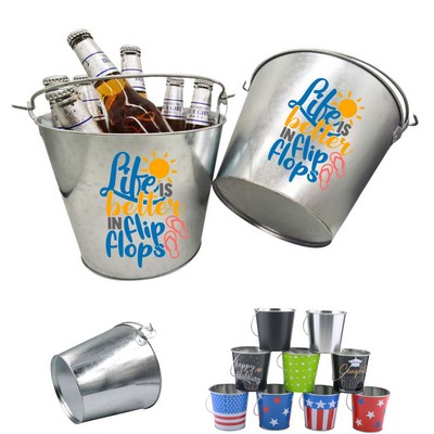 5L/1.3Gal Full Color Custom Ice Bucket With Handle