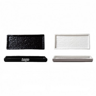 Premium Stone Finish Square Rectangular Dinner Plate Set