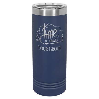 Polar Camel 22 oz. Navy Blue Skinny Tumbler with Slider Lid