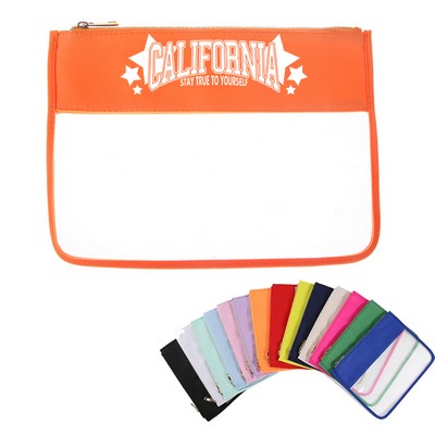 PVC Transparent Makeup Bag w/ Wristlet