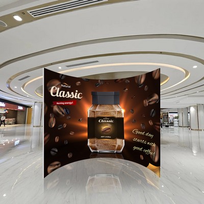 8' C-Shaped Backdrop w/ Double Sided Imprint