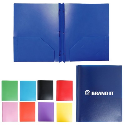 Plastic Pocket Folder W/ Two Pockets