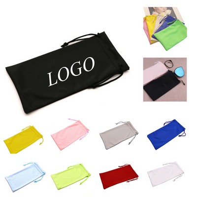 Microfiber Drawstring Sunglasses Pouch