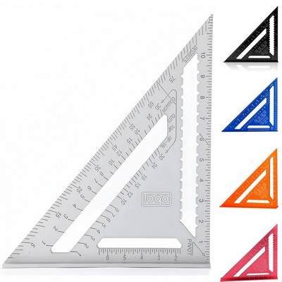 7" Aluminum Triangle Ruler-Metric & Imperial Scale