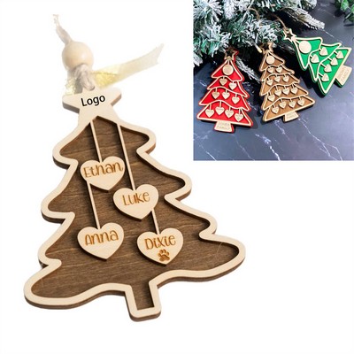Wooden Christmas Tree Ornaments For Christmas Decoration