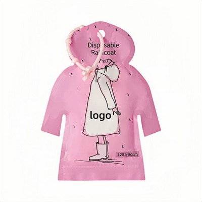 Compact Heavy-Duty Disposable Raincoat for Adults and Kids – Pocket-Sized Travel Essential