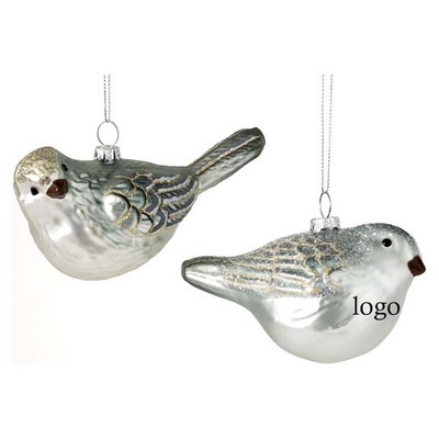 Sparrow Glass Ornament