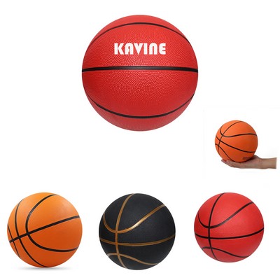 7" Mini Rubber Bounce Basketball