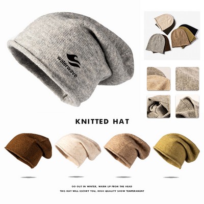 Unisex Soft Stretchable Ribbed Cuff Skull Cap