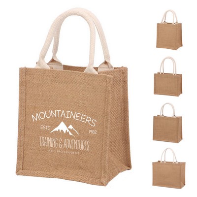 Natural Jute Burlap Tote Bag