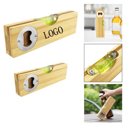 Wooden Multifunction Level Bottle Opener