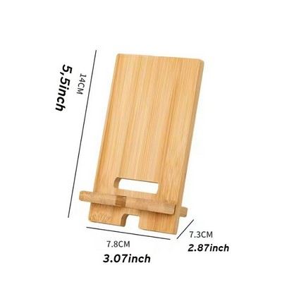 Portable Bamboo Cell Phone Stand Holder