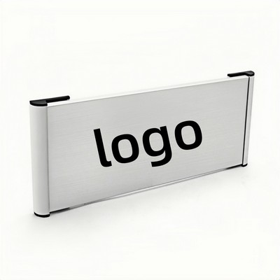 Anodized Aluminum Office Door Sign with Flat or Curved Surface for Corporate Use