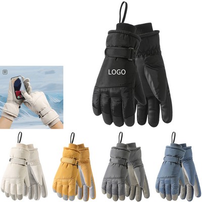 Ski Gloves with Touchscreen and Down Cotton Insulation