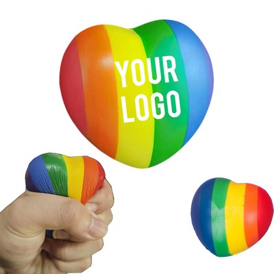 Rainbow Heart Stress Reliever