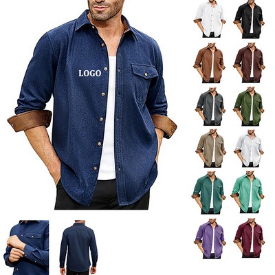 Man Long Sleeve Casual Jacket