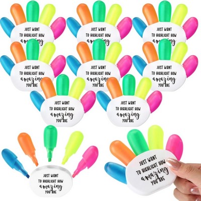 Finger Shaped Five Color Highlighter