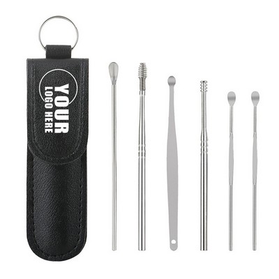 6 PCS Ear Cleaning Tool Set Stainless Steel