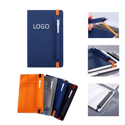 Elastic Band with Pen Holder PU Leather Journal Notebook