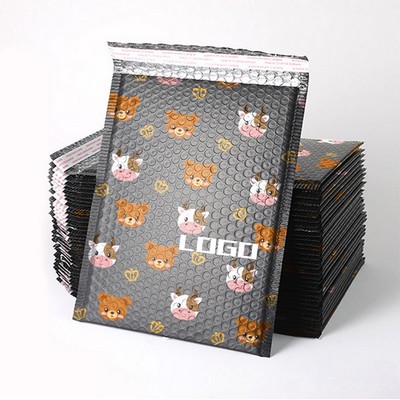 8 x 10" Black Recycled Poly Bubble Envelopes for Secure Shipping