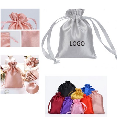 Drawstring Satin Pouch