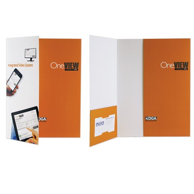 One Small and One Vertical Pocket Folder Printed in Full Color 4/0