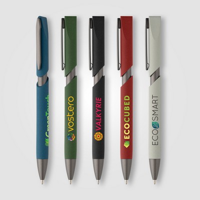 Kyra Recycled Plastic Stone Finish Pen - Full-Color Inkjet