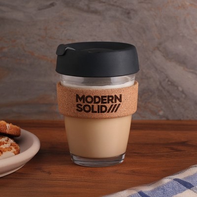 11.8 oz Glass & Cork To-Go Tumbler