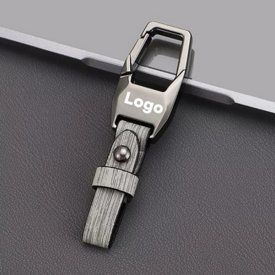 Premium Zinc Alloy & Leather Keyholder