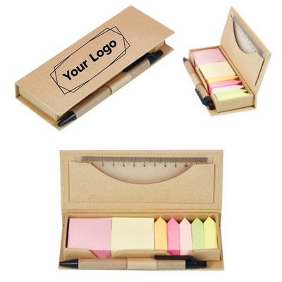 Sticky Note Pad with Ruler & Pen