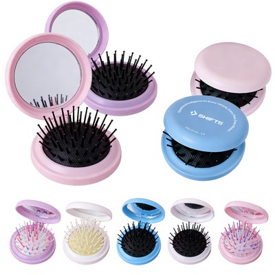 Compact Pop Up Brush&Mirror Set